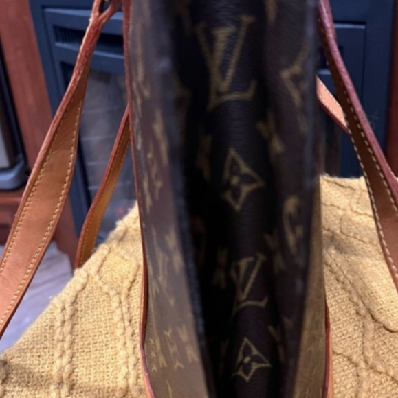 Louis Vuitton Authentic Babylon Tote Monogram Brown Canvas Authentic Tan Leather - Picture 12 of 15